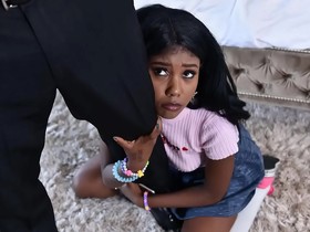 Black babysitter gets caught masturbating