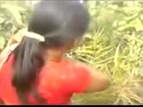 hot telugu school teacher striping her saree in outdoor and fucking with neighbour uncle @ Leopard6